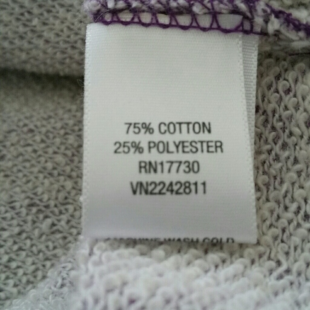 Mossimo Purple Frayed Look Sweatshirt sz M - Picture 5 of 6